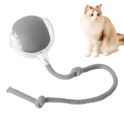 Produktbild von Elektrischer Katzen- und Hundeball – interaktives Spielzeug mit USB-Aufladung, 360° Rolling, drei Modi, smarter Ball für Katzen und Hunde, Grau