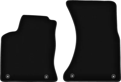 Image de Wielganizator Tapis avant de sol velours sur-mesure pour Porsche Macan (2013-, SUV) noir, jeu 2 pièces, fixations