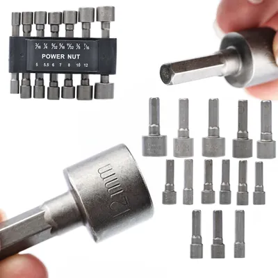 Produktbild von Rosfix Set Stecknüsse 5–12mm – 14tlg. 1/4" Sechskantaufnahme | Edelstahl, präzise Verarbeitung | Für Akkuschrauber & Drehmomentschlüssel