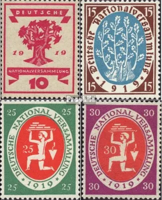 Produktbild von Briefmarken Deutsches Reich 1919 Mi 107-110 (kompl.Ausg.) postfrisch Nationalversammlung