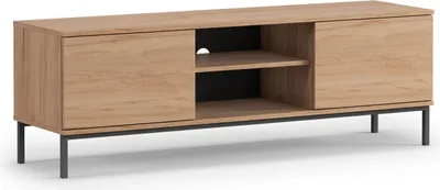 Produktbild von TV-Schrank QUERTY QT-05 mit 2 Türen 150 cm Fernsehschrank Fernsehtisch Lowboard Wohnzimmer Sideboard Schrank Push-to-Open Grifflos Modern (Hikora)