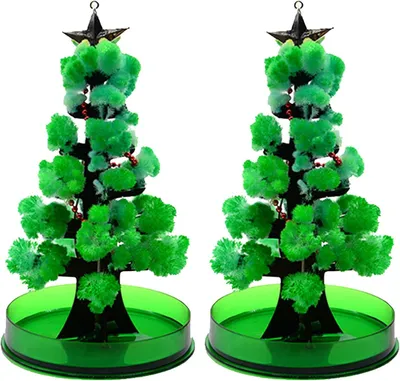 Produktbild von Mini Weihnachtsbaum 2 Stück, 12 cm, Kristallwachstum, für kreative Bastelprojekte
