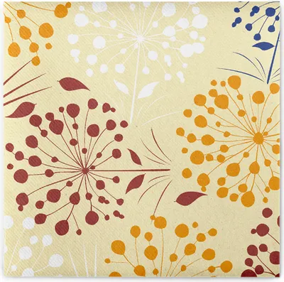 Produktbild von Sovie HOME Serviette Erna in Creme-Bordeaux aus Linclass® Airlaid 40 x 40 cm, 12 Stück - Floral Blütendesign