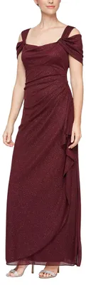 Obrázok produktu pre Dámske dlhé šaty Alex Evenings s odhalenými ramenami (dostupné vo veľkostiach slim fit a regular)