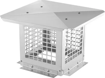 Obrázek produktu pro VEVOR komínový kryt z nerezové oceli 304 komínová kapota 381x381x250mm komínový kryt ochrana proti ptákům dešťová clona komínová kapota 2 způsob instalace komínová kapota kompatibilní s různými typy komínů