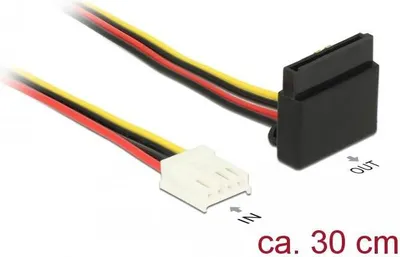 Produktbild von DeLOCK 85510, 0,3 m, Floppy (4-pin), SATA 15-Pin, Weiblich, Weiblich, Gerade