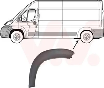 Produktbild von VAN WEZEL Radlauf Verbreiterung Kotflügel für FIAT Ducato Kastenwagen (250, 290) Ducato Bus (250, 290) für CITROËN JUMPER Kasten passend für PEUGEOT