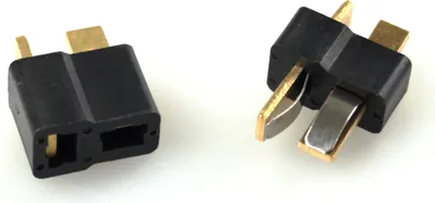 Produktbild von Amewi T-Stecker und Buchse schwarz 1 paar