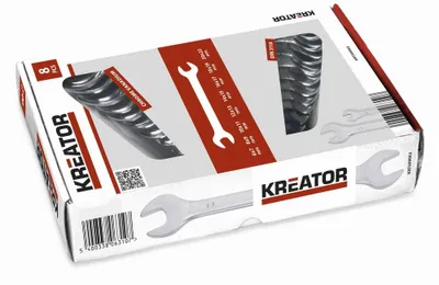 Immagine prodotto di Chiave a forchetta aperta KREATOR 8 pz. chiave doppia 6-22 mm Chiave a forchetta aperta