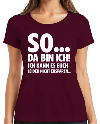 Immagine prodotto di T-shirt divertente da donna con sarcasmo, borgogna, 3XL
