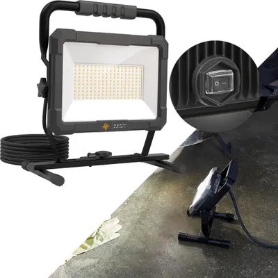 Produktbild von LED Blackline Baustrahler Arbeitsstrahler mit Standfuß (150W, 12500 Lumen, IP65)