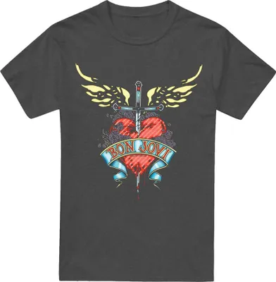 Produktbild von Bon Jovi - T-Shirt für Herren/Damen Uni TV20701 (L) (Holzkohle)