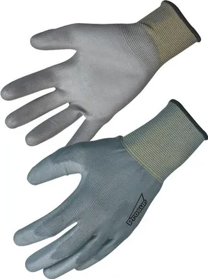 Produktbild von Polyesterhandschuh Grau Polyurethanbeschichtet Grau SINGER T.9 - NYM713PUG9