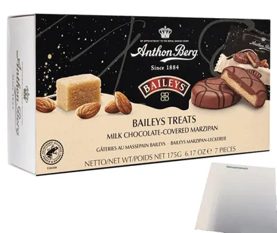 Produktbild von A.Berg Schokolade Baileys in Marzipan (175g Packung) + usy Block