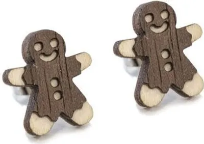 Produktbild von BeWooden-Frauen Weihnachtsohrringe Lebkuchen Ohrringe