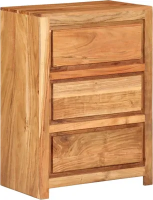 Produktbild von Schubladenschrank 55x33x75 cm Massivholz Akazie, Kommoden 2024 Neu