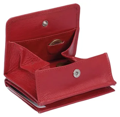 Zdjęcie produktu dla LEAS Portmonetka skórzana z RFID edycja specjalna czerwona 11,5x9,5cm