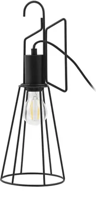 Produktbild von Lindby Tischleuchte Tharion, schwarz, Metall, Ø 15,4 cm