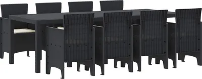 Imagen del producto de Conjunto de Comedor de Jardín 9 pcs Antracita Polipropileno