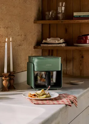 Produktbild von AIR FRYER STUDIO CRYSTAL - 4,2L Glas-Heißluftfritteuse mit optionalem Dampfgarer