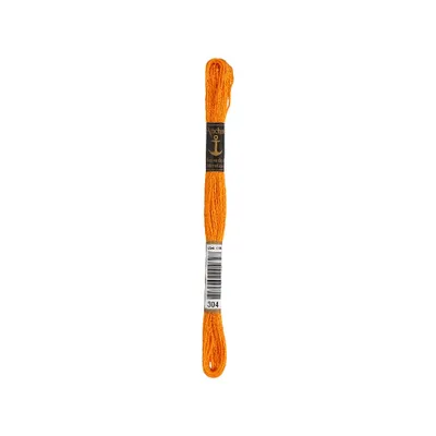 Produktbild von Anchor Sticktwist 4635000-00304 dottergelb Stickgarn, 100 % Baumwolle