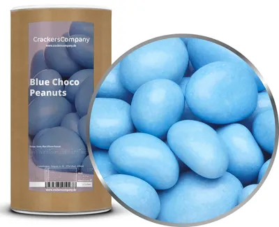 Produktbild von CrackersCompany Blaue Schoko-Erdnüsse (Blue Choco Peanuts), Membrandose 950 g