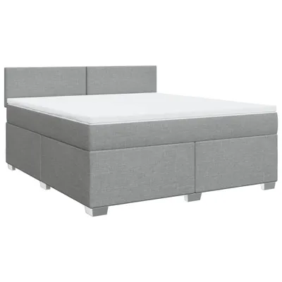 Produktbild von vidaXL Boxspringbett mit Matratze Hellgrau 180x200 cm Stoff