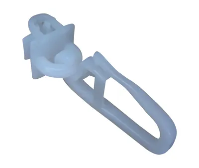 Produktbild von rewagi® 40x Gardinen-Klick-Gleiter mit Faltenhaken – Weiß – Laufnut 6 mm