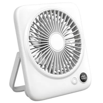 Produktbild von Mini Tischventilator faltbar, USB/Akku, 4 Stufen, leise, Hand- oder Wandmontage, tragbar, für Büro, Schlafzimmer, Reisen, Camping, Outdoor-Einsatz