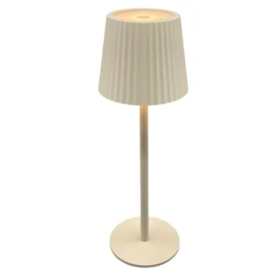 Produktbild von Coen Bakker Tischleuchte aufladbar außen dimmbar touch sand geriffelt 9x27,5cm