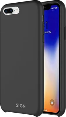 Image de Coque en silicone liquide pour iPhone 7 et 8 Plus - Noir