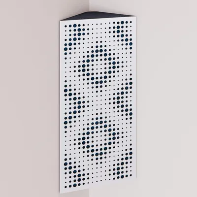 Immagine prodotto di Confezione da 2 – Trappola acustica angolare stretta con rivestimento in velluto | 50x23x10 cm | Riflessione - Isolamento acustico | [REBAT - Bianco | Blu]