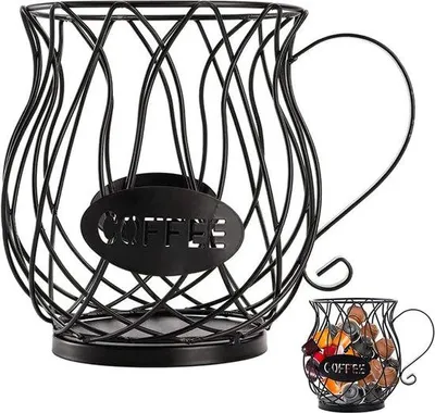 Immagine prodotto di Portacapsule per caffè, contenitore per capsule di caffè, per conservare capsule di caffè e frutta, nero (B)