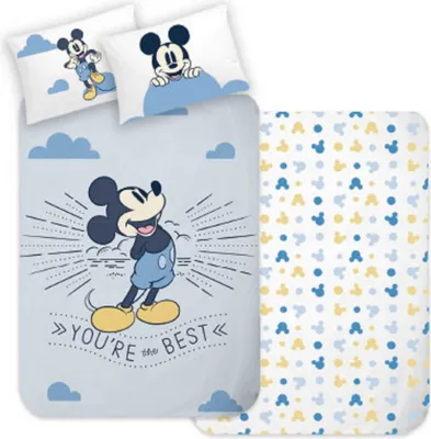 Produktbild von Disney Mickey Mouse Baby Bettwäsche Set 2tlg. 100x135 cm Baumwolle