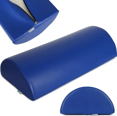 Produktbild von Habys Lagerungsrolle Halbrund, Knierolle Lagerungsrolle, Nackenrolle, Lagerungskissen für Massage und Therapie, Kniehalbrolle, Größe:60x30x15cm Marineblau