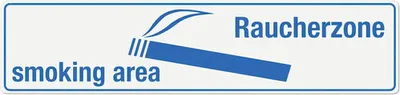 Produktbild von Raucherzone 200X48mm Blau
