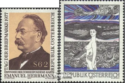 Produktbild von Briefmarken Österreich 1977 Mi 1563,1564 (kompl.Ausg.) postfrisch Tag d.Briefmarke