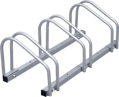 Immagine prodotto di SWANEW Supporto per biciclette per 2-6 biciclette Larghezza pneumatici 35-60 mm Supporti multipli Supporto per biciclette stand-up, Versione: 2 biciclette