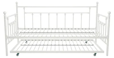Immagine prodotto di Letto a terra/letto estraibile DHP Manila, metallo, bianco, singola, 197 x 106 x 131 cm (lunghezza x larghezza x altezza)