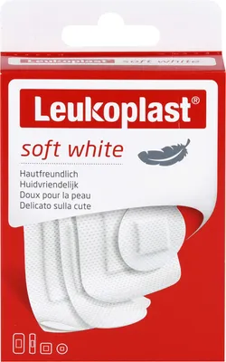 Produktbild von LEUKOPLAST SOFT WHITE19X72MM D25MM 38X72MM 38X38MM, 30 St PFL