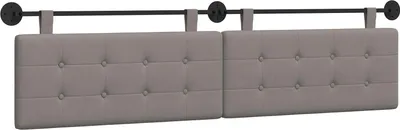 Image de vidaXL Tête de lit suspendue en tissu taupe