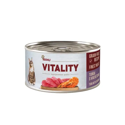 Obrázek produktu pro Akinu VITALITY Tuňák & krevety konzerva pro kočky 70 g