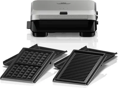 Obrázek produktu pro Sendvičovač, Braun SM5005, 800 W, nerez/černá, vaflové desky