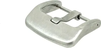 Produktbild von Minott | Breitdornschließe Edelstahl massiv silbern gebürstet | 22mm