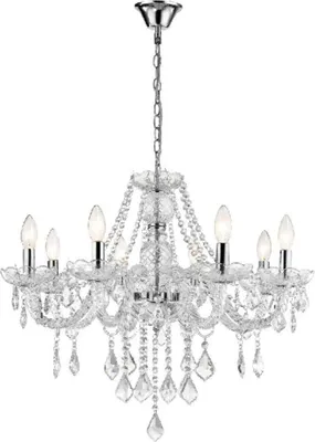 Zdjęcie produktu dla Żyrandol Cristallo chromowany 8xE14x60W kryształ wym:100x66x66cm IP20 Light Prestige