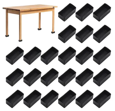 Imagen del producto de 40 unidades de protectores antideslizantes rectangulares de PVC para patas de muebles
