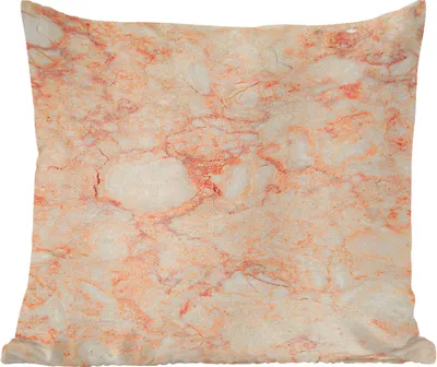 Produktbild von MuchoWow® Zierkissen Sofakissen Wohnzimmer Dekokissen 50x50 cm Marmor - Rot - Orange - Komfort - Sofakissen