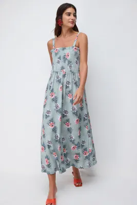 Produktbild von Trägerloses langes Kleid, mixed color, M