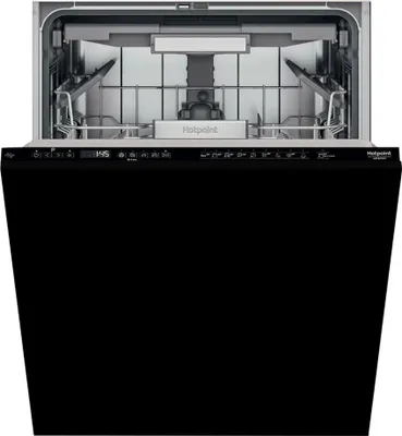 Image de Hotpoint MaxiSpace H7I HP40 L, Entièrement encastrable, Entière (60 cm), Noir, Boutons poussoirs, 1,3 m, 1,55 m