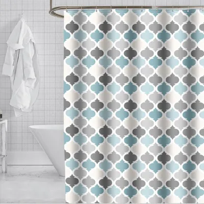 Produktbild von Duschvorhang Wasserdichter Badezimmervorhang mit 12 Haken Maschinenwaschbar 180 × 200CM farbige Laternen